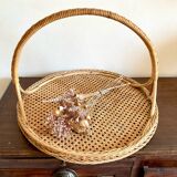 Wicker and cane tray