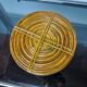 Rattan and brass top, Italy, 1970