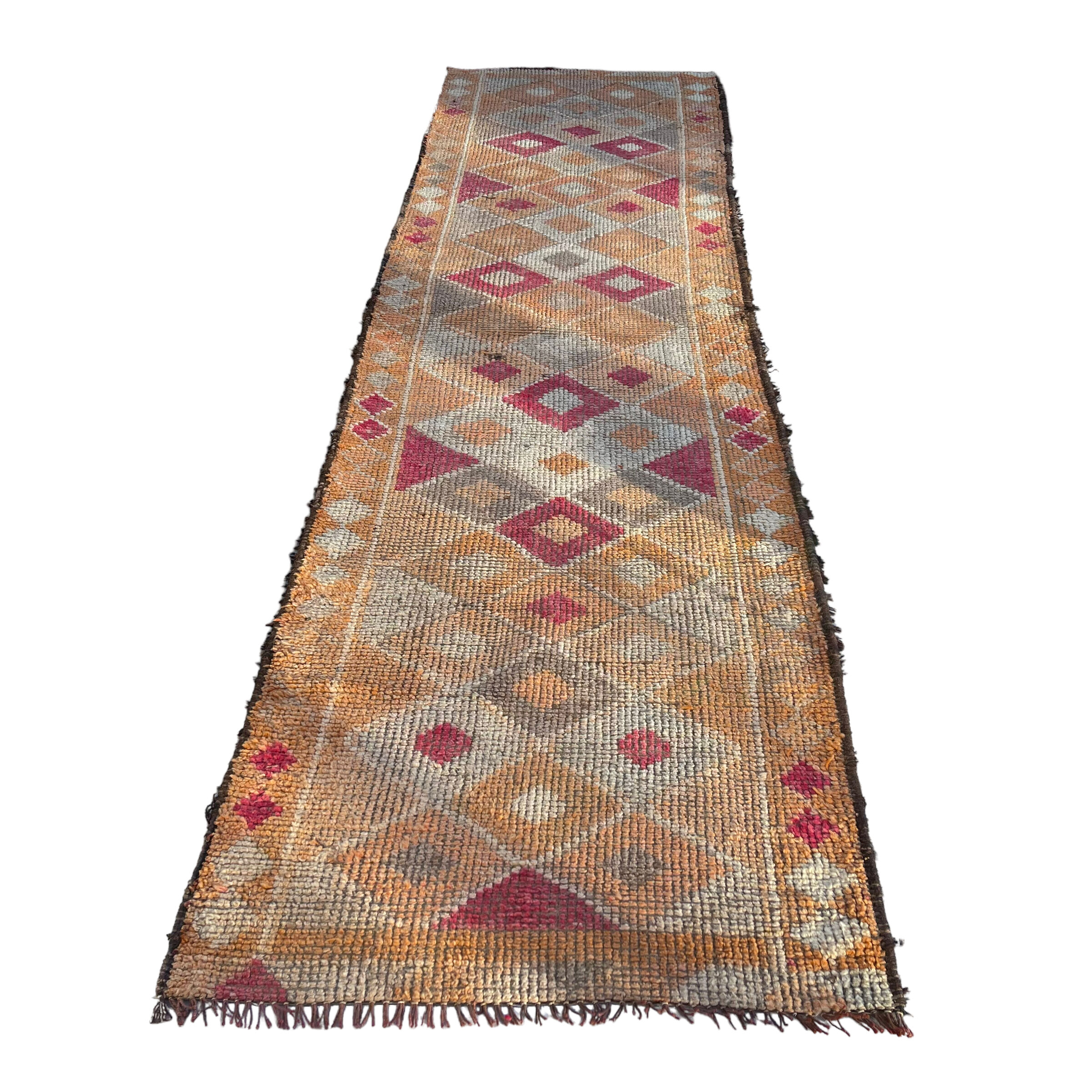 Vintage kurdish herki rug runner, 315 x 88 cm
