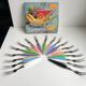 Set of 18 mini forks fruit aperitif 70s