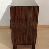 Small Art Deco Bar Cabinet, Macassar Veneer, France, circa 1930