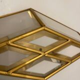 Brass Glass Sconces Set of 2 1970’s