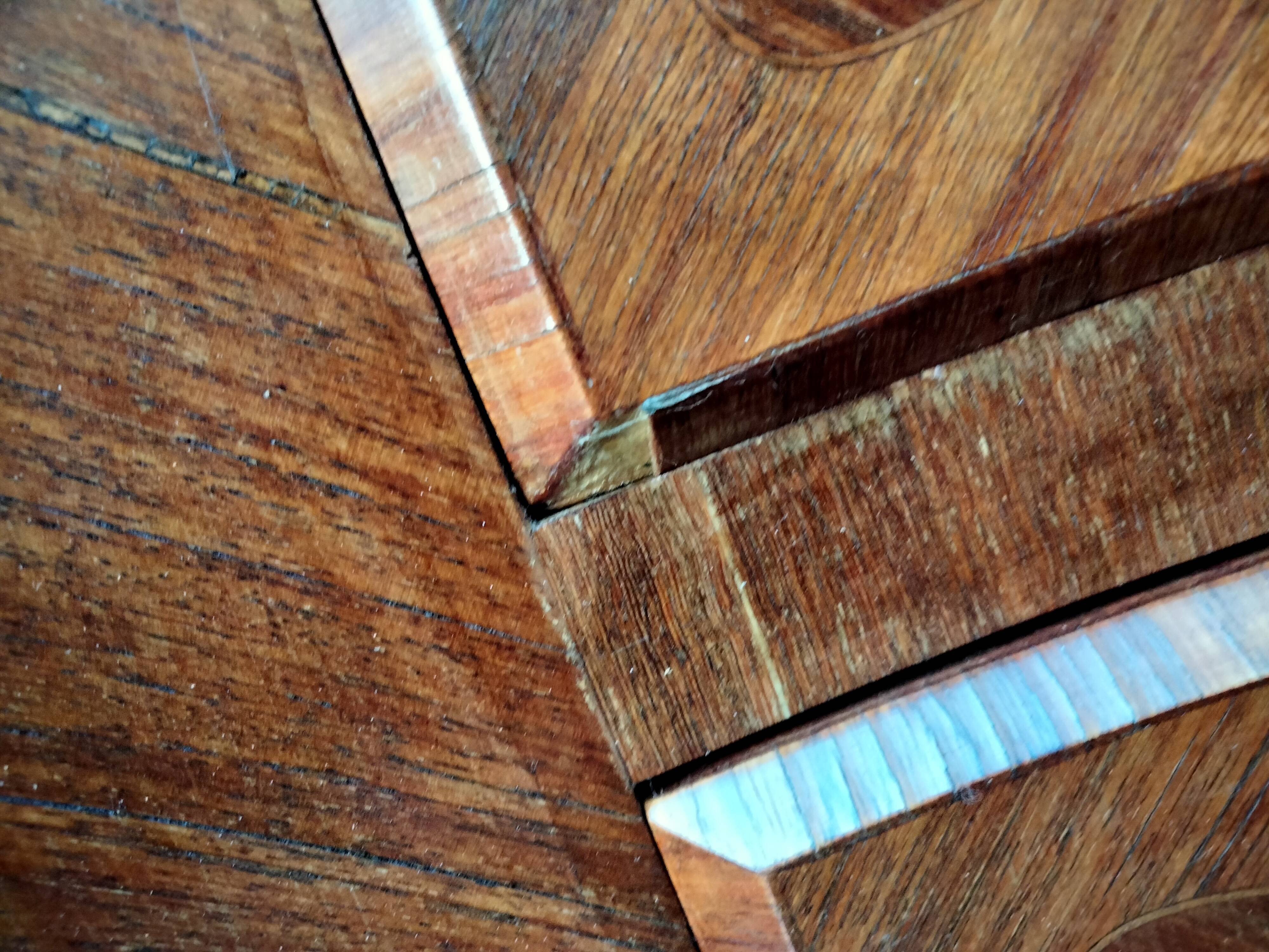 Dresser rag maker style louis xv marquetry marble top