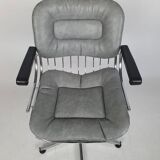 Vintage chrome swivel armchair