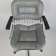Vintage chrome swivel armchair