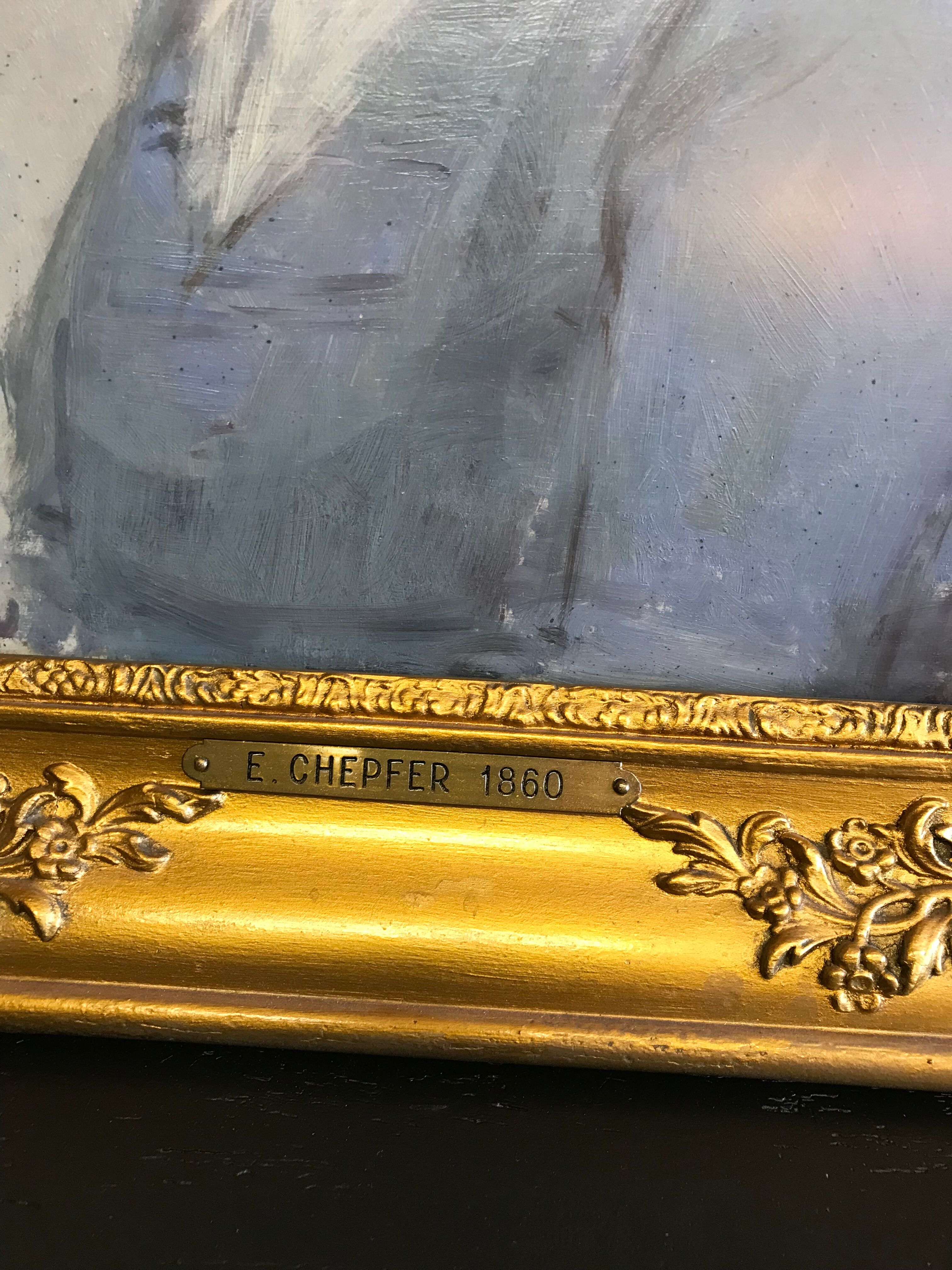 Beautiful framed portrait of Emile Chepfer