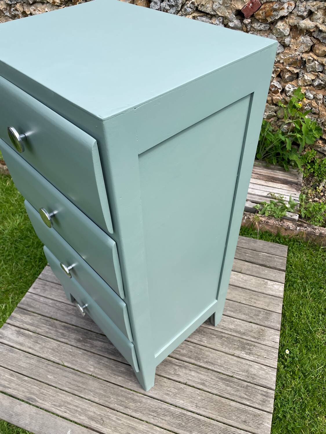 Chiffonier vintage 1960 vert eucalyptus