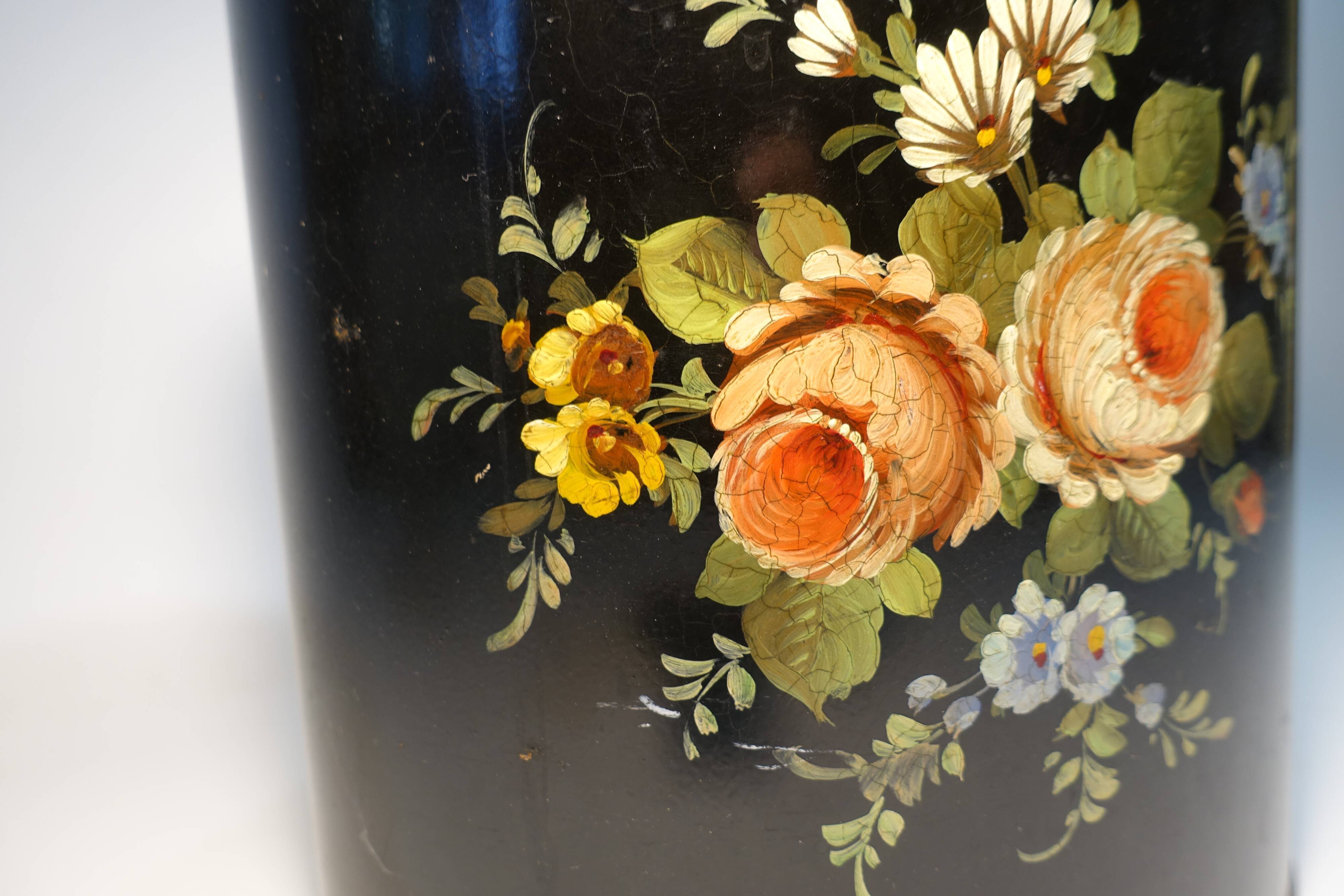 Napoleon style sheet metal basket 3 floral decoration