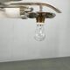 Chandelier en chrome Bauhaus exceptionnel avec abat-jours en verre, années 1930