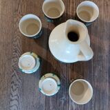 Pitcher service and 6 ceramic cups 1970
