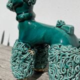 Spaghetti Green Ceramic Poodle Dog