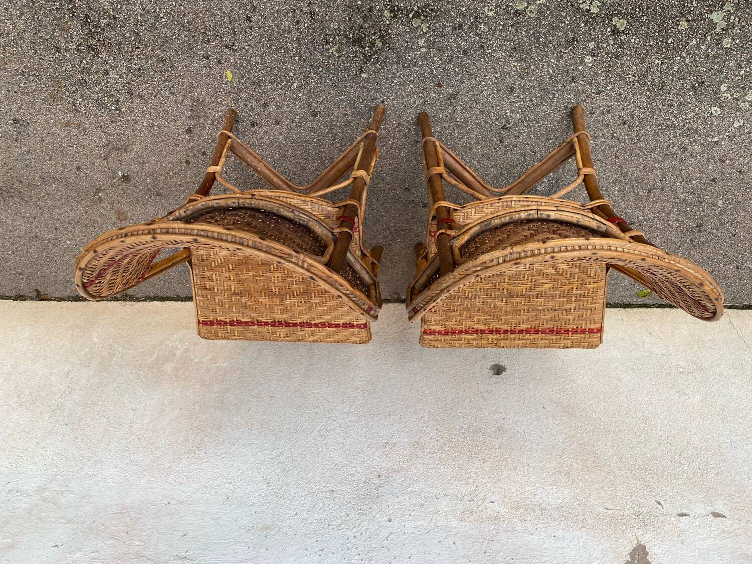 Rattan chair duo