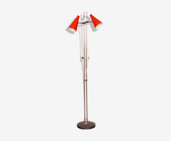 Lampadaire vintage en métal par Josef Hurka pour Lidokov, 1960