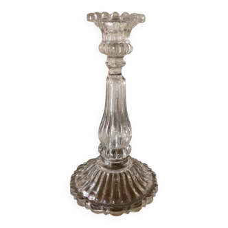 Antique glass candlestick