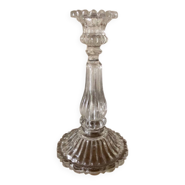 Antique glass candlestick