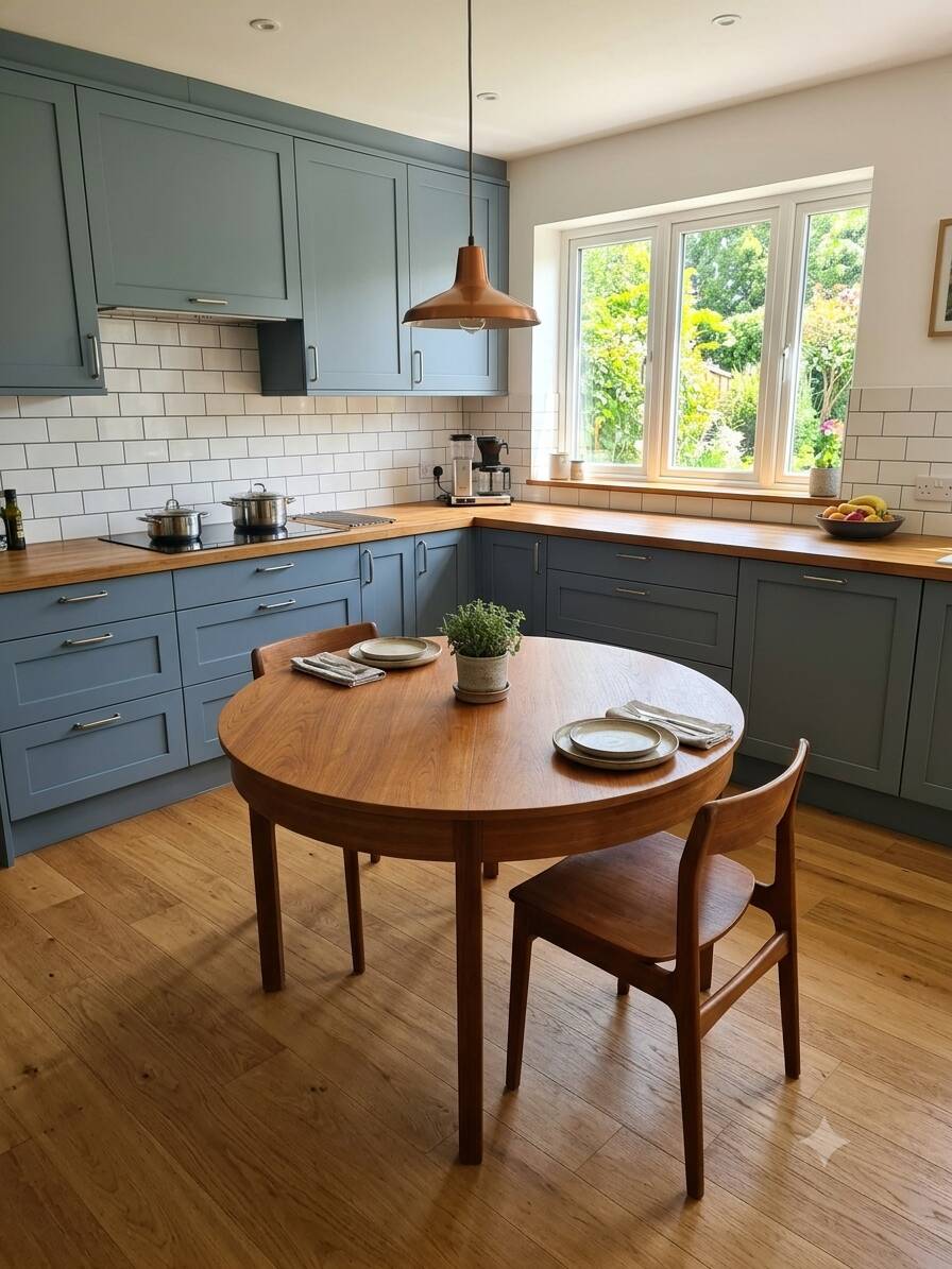 Table scandinave extensible en chêne des années 60