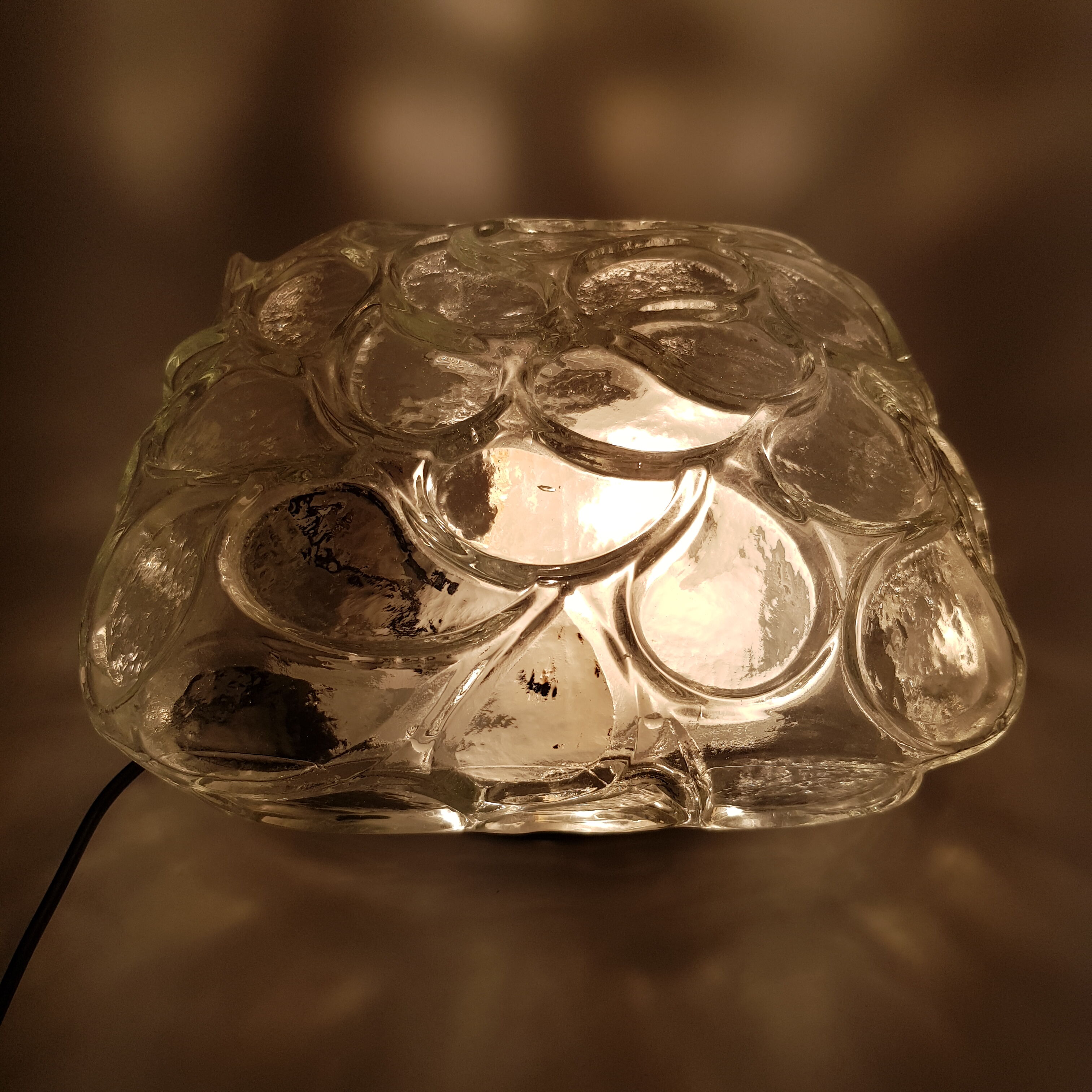 Square molded glass globe ceiling