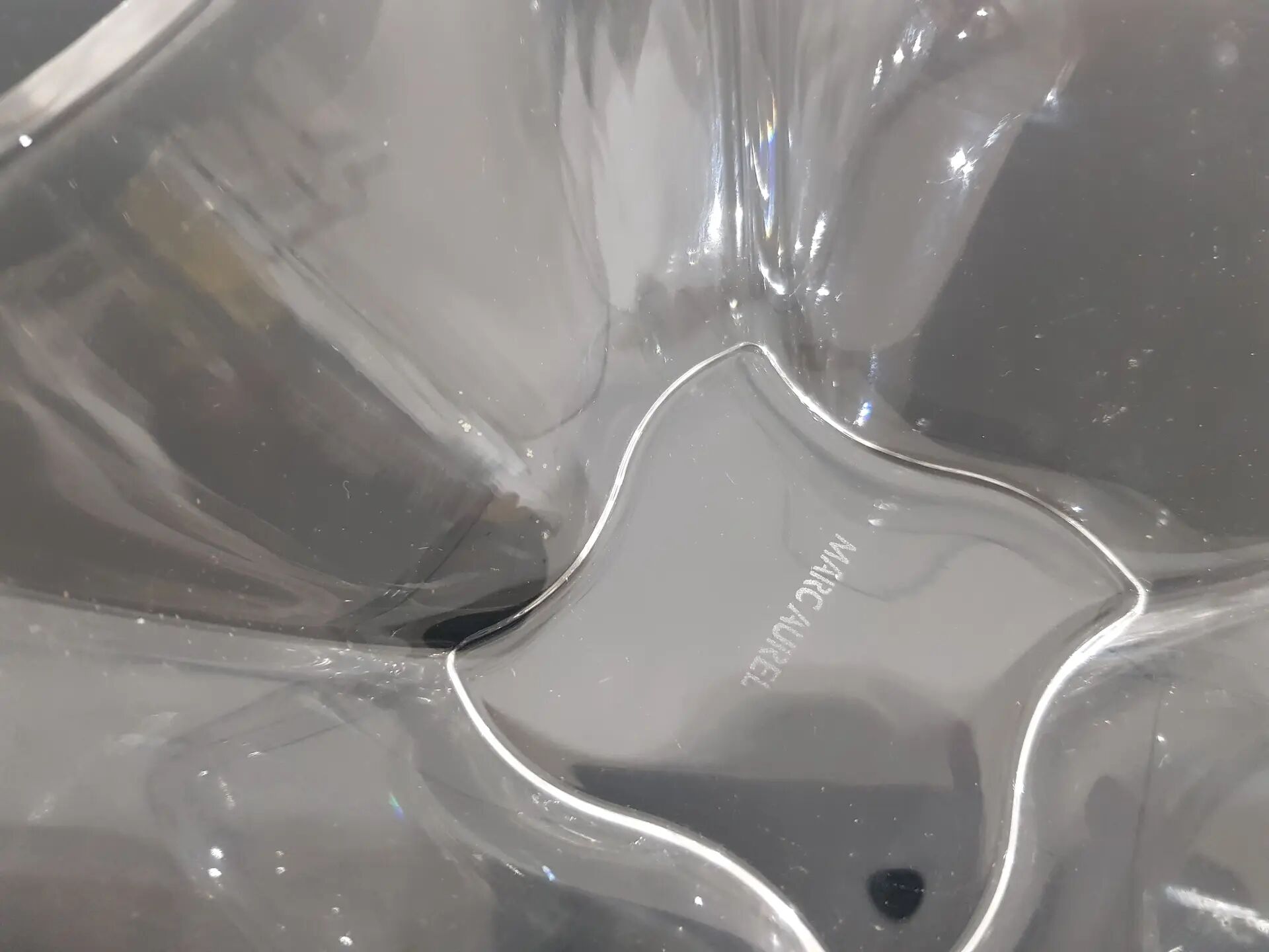 Bowl Marc Aurel, transparent crystal, Germany, 1980s.
