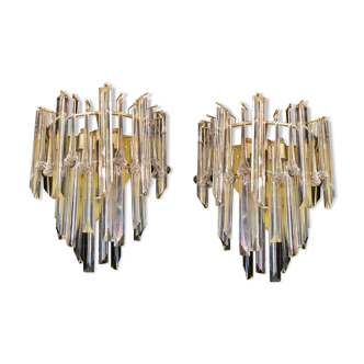 Pair of appliques and flower version Venini