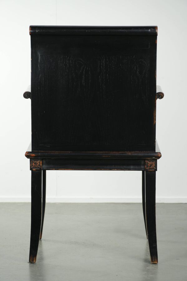 Chaise en bois noir / chaise d'appoint de style chinois