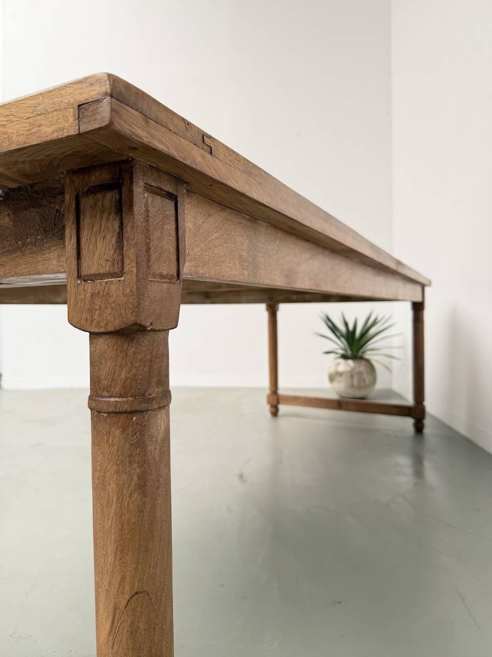 XL beech farmhouse table