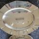 Glass sugar on art deco silver tray