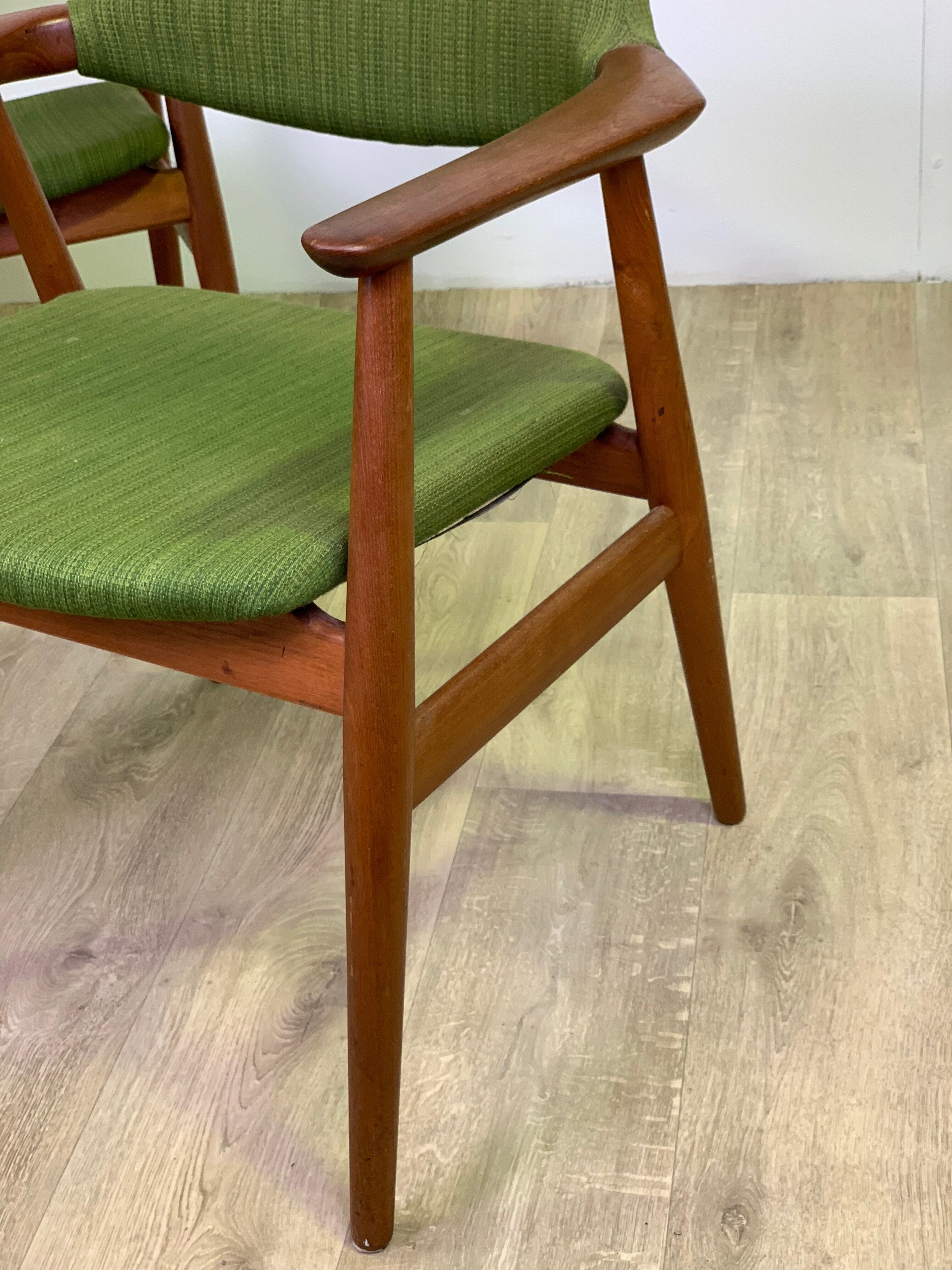 Pair of GM11 Sven Aage Eriksen 60s Danish armchairs