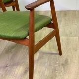Pair of GM11 Sven Aage Eriksen 60s Danish armchairs