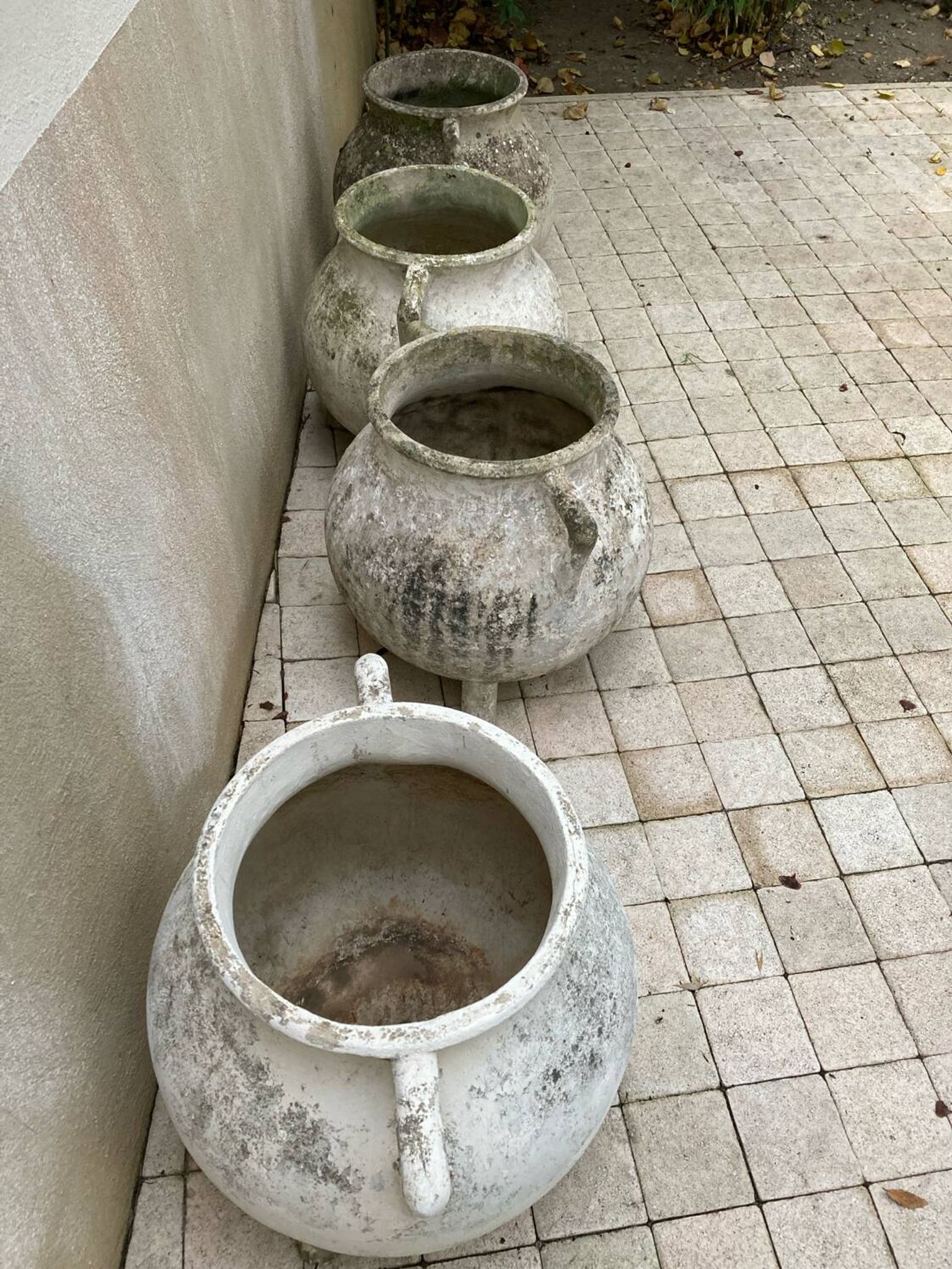 Jardinière marmite,  fibrociment 60’S