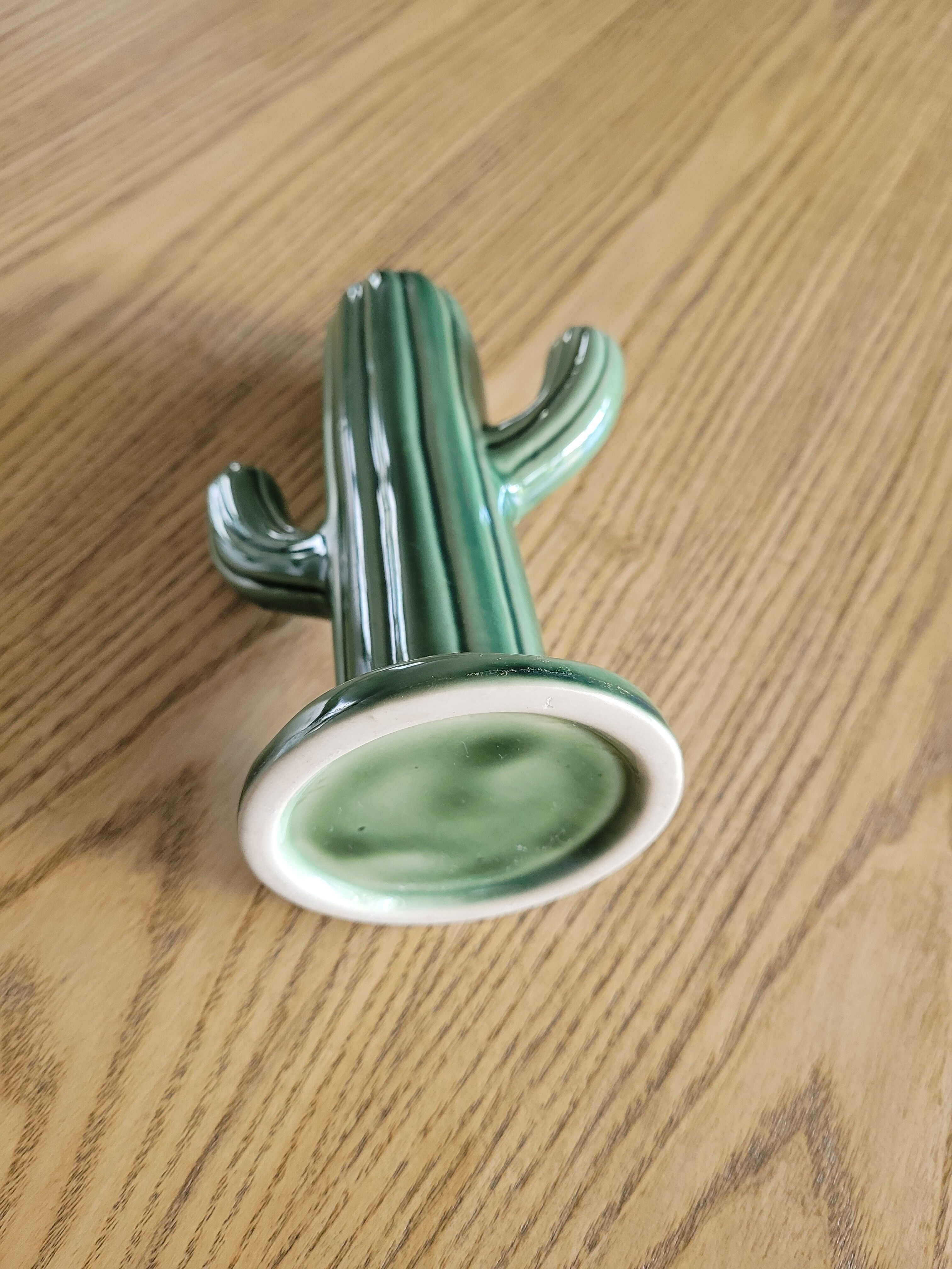 Porcelain cactus candlestick