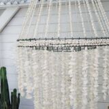 Chandelier - "Ocean" suspension in white shells D 30 cm