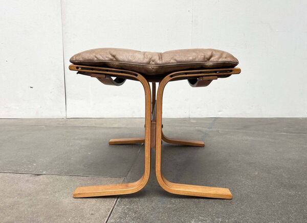 Pouf Siesta Norvégien Moderne du Milieu du Siècle en Cuir par Ingmar Relling pour Westnofa, années 1960
