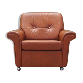 Leather armchair, Danish design, 60's, production: Denmark