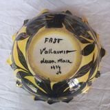 Vallauris salad bowl and serving utensils, signed Fase