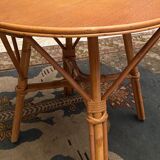 Circular rattan coffee table 1970-1980