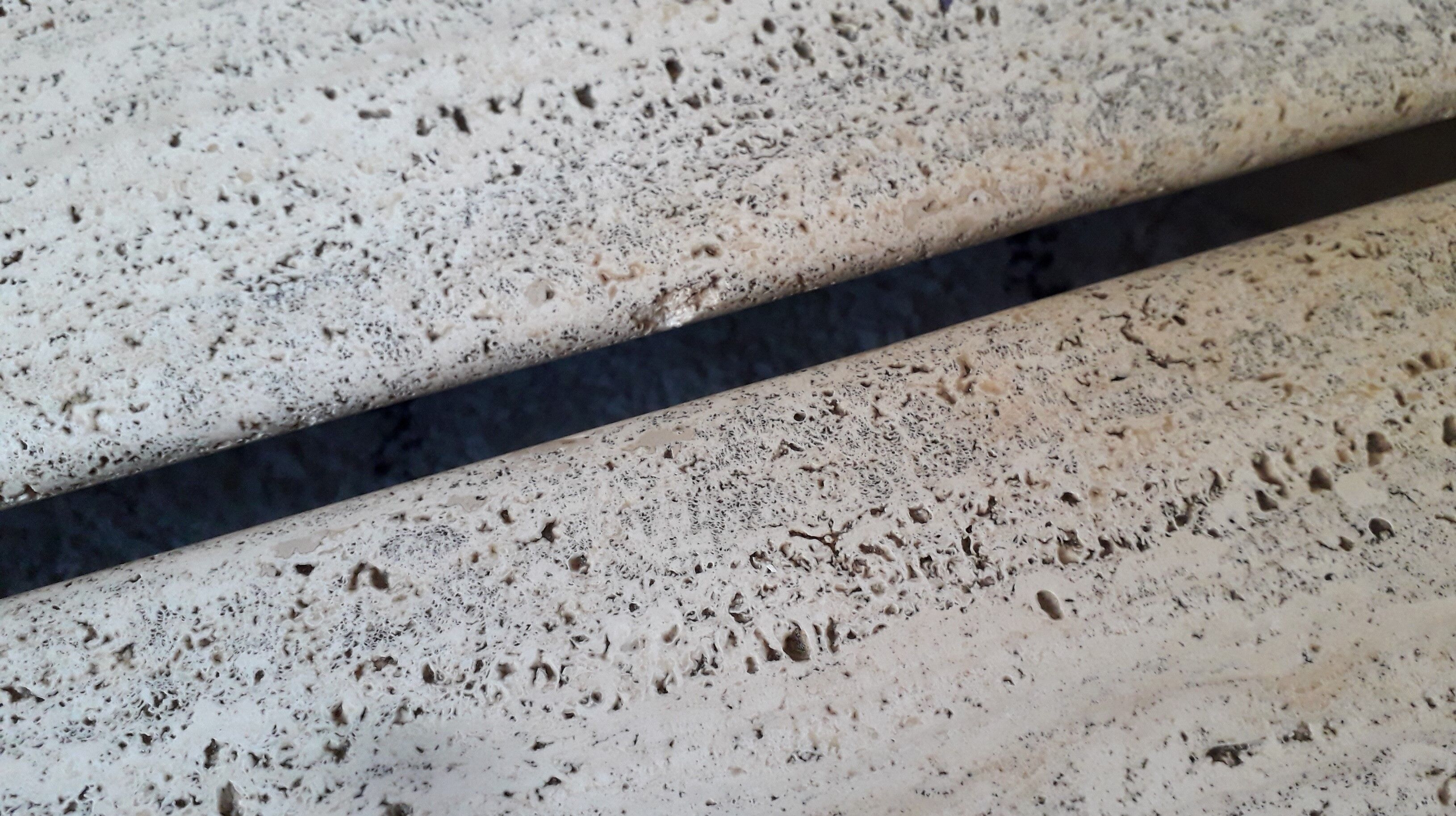 Coffee table in travertine