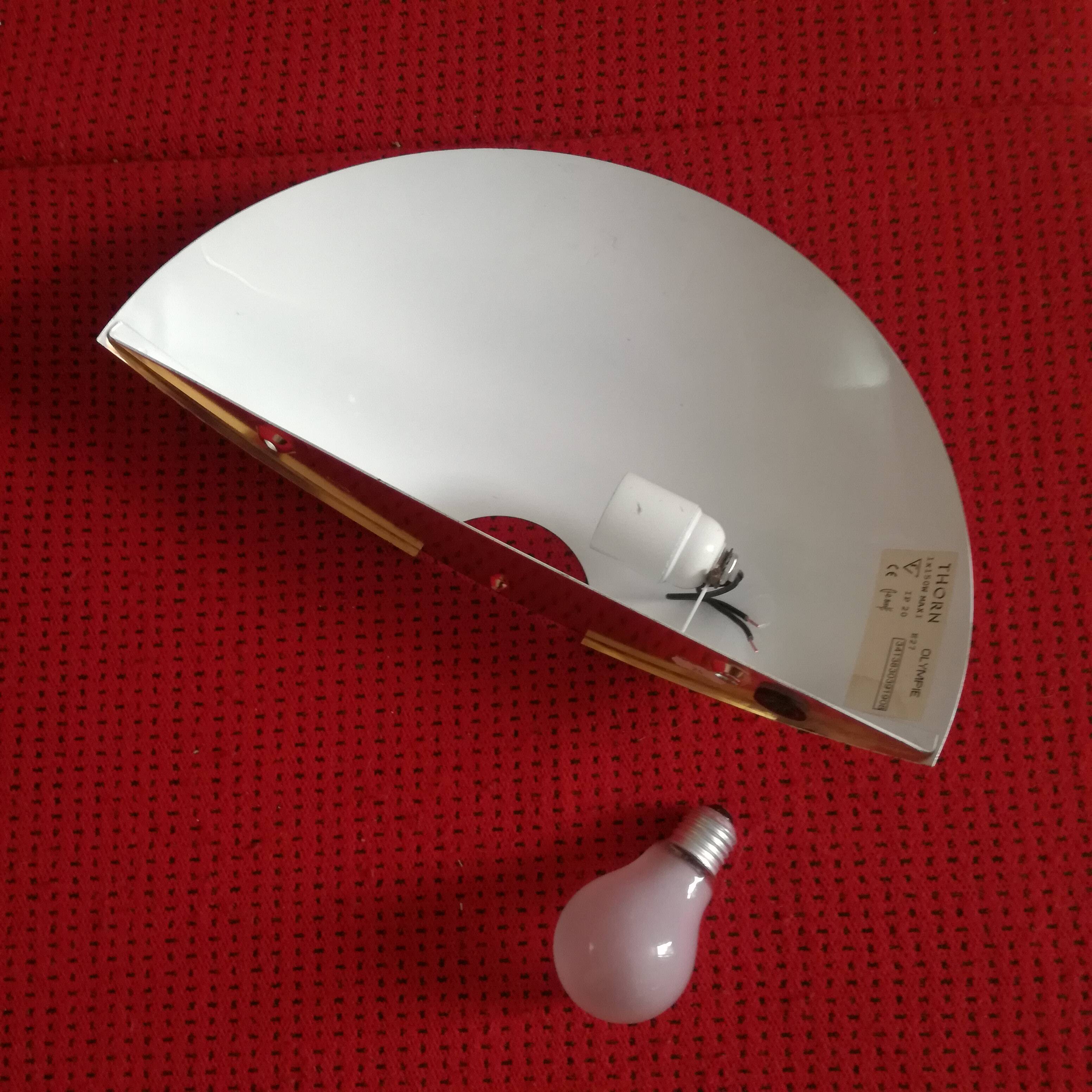 40 cm half-moon brass wall light