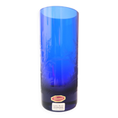 Jarron Moser "Royal Blue" cristal tallado a mano