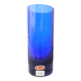 Jarron Moser "Royal Blue" hand-cut crystal