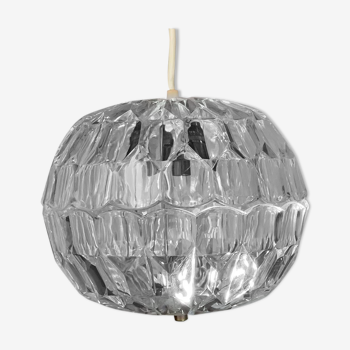 Vintage faceted plexiglass pendant lamp