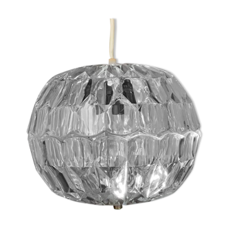 Vintage faceted plexiglass pendant lamp