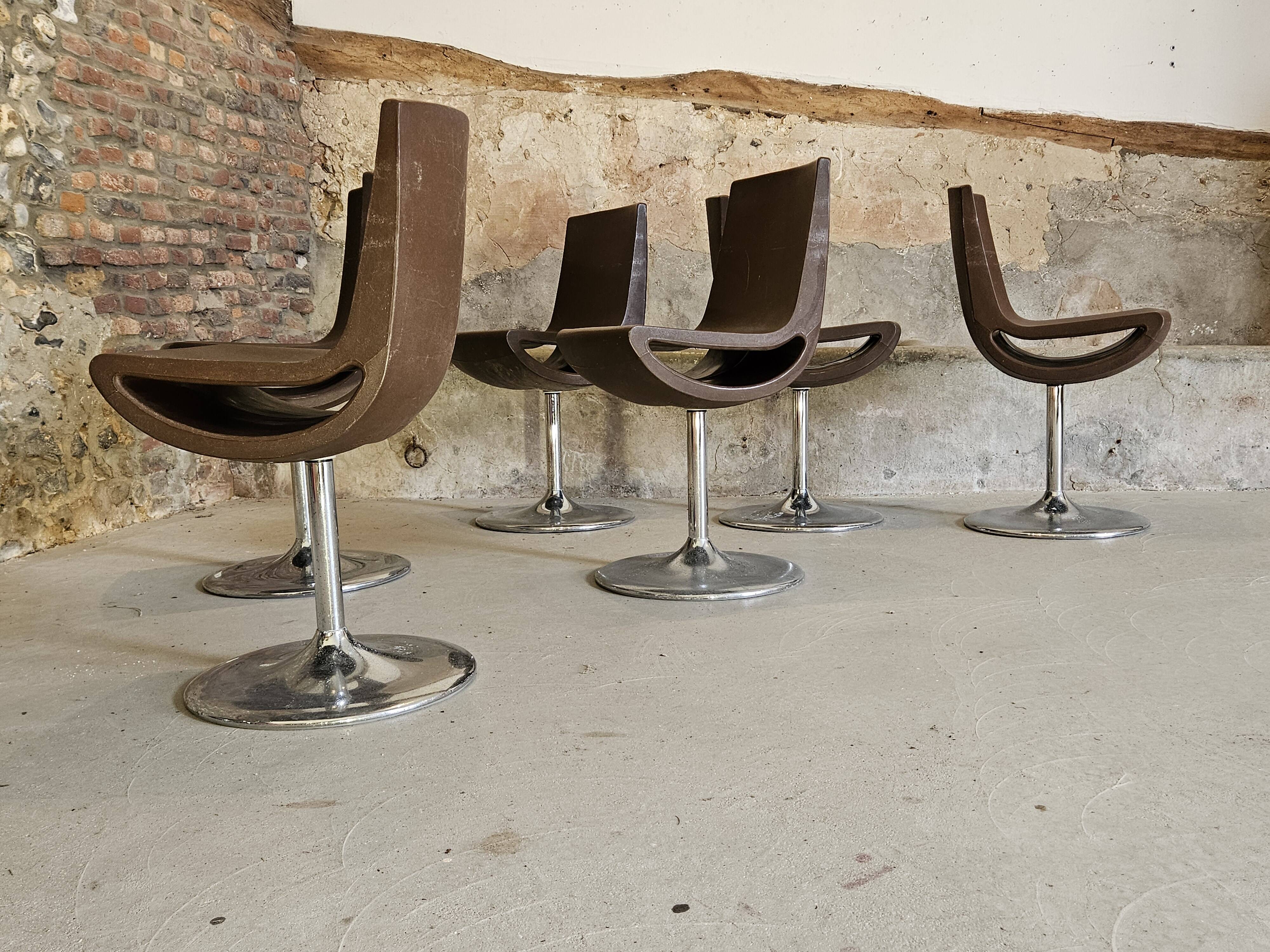 Lot de 6 chaises "Ciao" design Erik Bjornsen