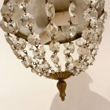 Lustre laiton et pampilles cristal