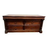 Large Empire-style chest of drawers in wood/mahogany – 4 drawers