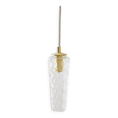 Suspension en verre ciselé