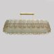 Mid-century Modern Stiyle Italian Brass and Murano Glass Chandelier