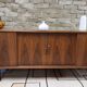 Vintage teak Scandinavian bar cabinet from the 1960s.