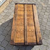 Old trunk coffee table bar