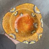 Vintage 1960-1970 Orange Psychedelic Bowl Empty Pocket from Limoges Enamels
