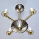 Smoked glass chandelier by Bucella Murano, 1940